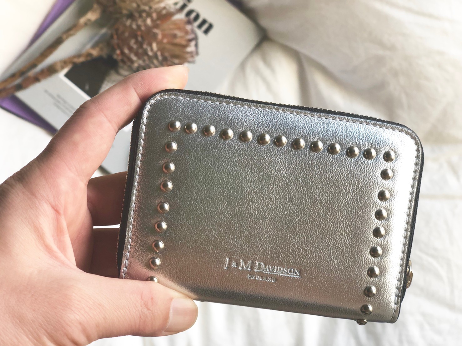 【新品未使用】J&M DAVIDSON ミニ財布 ブラック